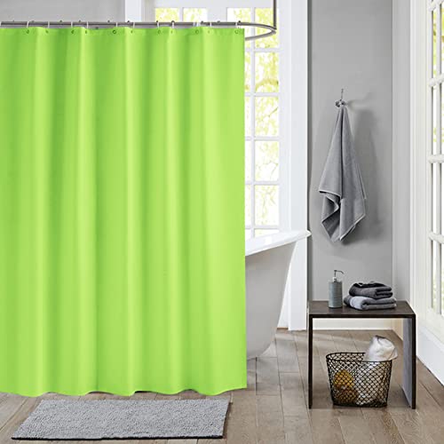 meioro Solid Colour Shower Curtains, PEVA Waterproof Bathroom Curtain Includes Curtain Hooks, Waterproof Shower Curtain Liner for Bathtubs(Green,Width 59in x Height 70in)