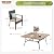 Sophia & William 9 Pieces Patio Dining Set for 8, Square Outdoor Table with Umbrella Hole, 8 Rattan Chairs with Cushions, Large Patio Table and Chairs Set