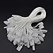 7 Inch Hang String Tag Fasteners Nylon Snap Lock Pin Loop Fastener Hook Ties 1000Pcs (White)