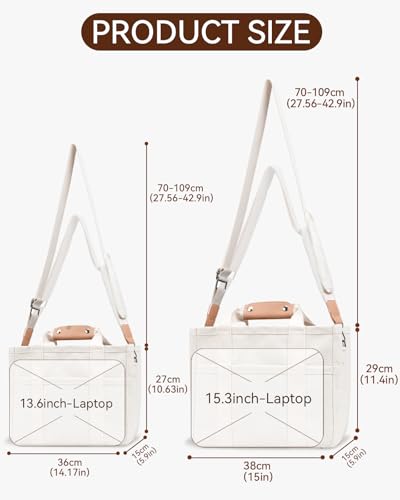 Bolsa Tote de Lona con Múltiples Bolsillos para Mujer miniatura 5