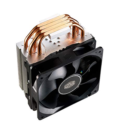 Cooler Master Hyper 212X Dissipatore d’Aria Sistema di Raffreddamento – Heat Sinks Ottimizzate - 4 Tubi di Calore a Contatto Diretto Continuo, Ventola Durevole Pom Bearing, Nero, 120 mm