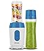 Ariete 572 - Batidora de vaso individual para llevar Drink&Go, 350 W, para zumos frutas y verduras, permite picar hielo, color blanco y azul