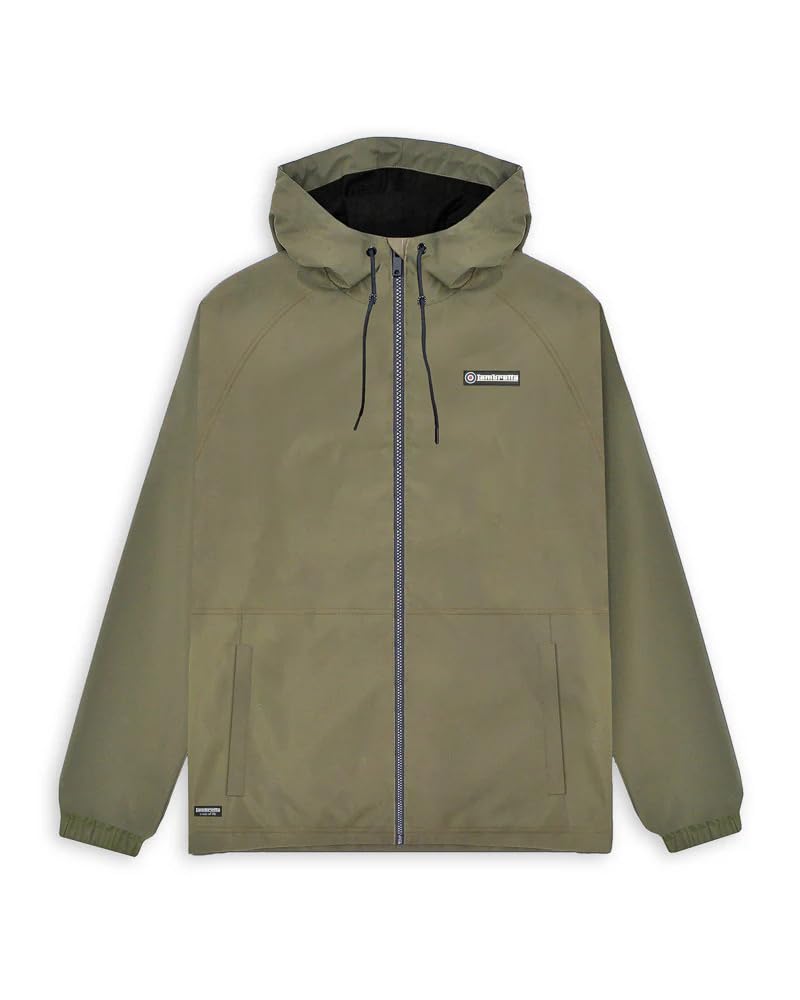 Lambretta Mens Ripstop Hooded Jacket (UK, Alpha, 3XL, Regular, Regular, Khaki)