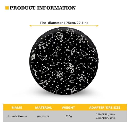 Image of Pensura Spare Tire Covers Waterproof Dust-Proof Vintage US Flag Bald Eagle Wheel Covers Car Accessories for Travel Trailer SUV Truck Travel Trailer 14-19 inch