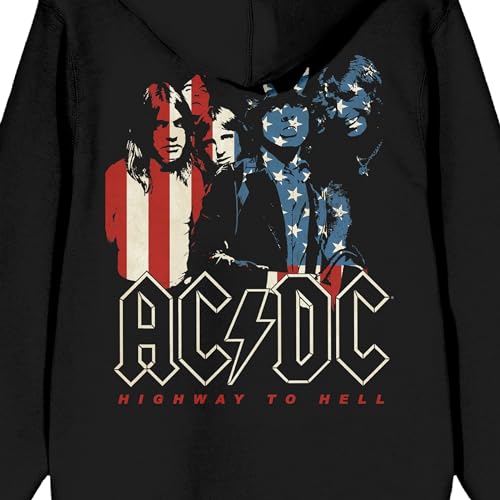 ACDC American Flag Men's Black Zippered Hoodie4