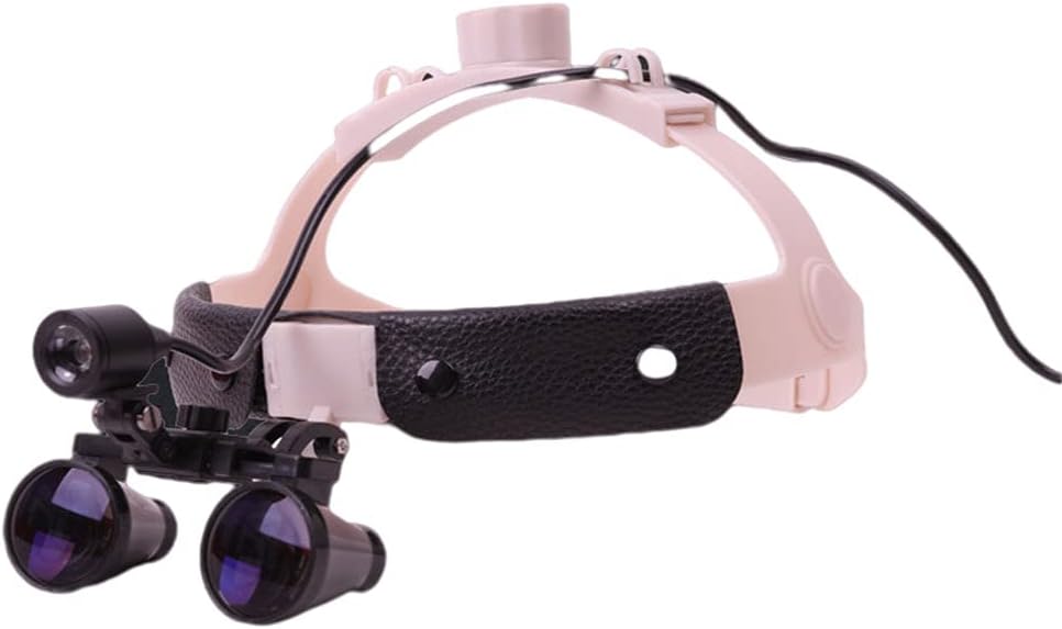 Luz para lupas dentales, lámpara de luz de Cabeza LED portátil de 3 W con Filtro, Distancia de Trabajo de 350~480 mm, para cirugías cardiovasculares quirúrgicas ENT, odontología médica ()