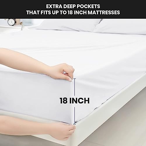 Split King Sheets Deep Pocket, 100% Egyptian Cotton Sheets for Split King Size Bed, 800TC Luxury Soft & Breathable Naturally Cool Fully Elasticated Fitted Sheet, No Pill Fade Resistant – Sepia Rose