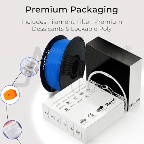 Image of NFIL3D Premium High Strength PLA+ Electric Blue 3D Printer Filament | Dimensional Accuracy + /- 0.015mm |1.75mm | Easy to Print, No Clogging,Smooth Finish,Tangle-Free |Compatible with All 3D Printers