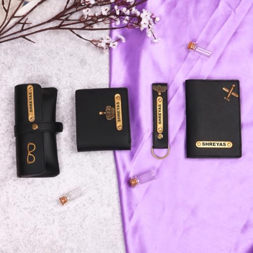 Image of ncgifts Personalized Leather Wallet Gift Hamper for Men | Gift for Man |Gifts for Man|Personalised Gifts for Family and Friends| Christmas Gifts for Men | Secret Santa Gifts for Office Colleagues