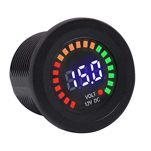 TurnRaise 12V Tension Batterie Affichage Numérique Voltmètre pour Moto Bateau Voiture