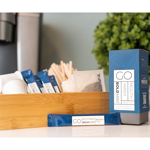 Bold Mint GO Travel Size Mouthwash Packets - Bulk Individual Mini Mouthwash Packets - Perfect Travel Size Toiletries for Guest Bathrooms - Alternative to Breath Strips and Spray, Alcohol and Dye Free — view 5