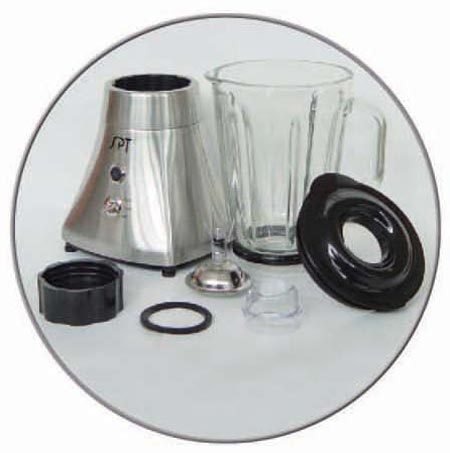 Sunpentown CL-511 Square-Base Stainless-Steel Blender with 1-1/2-Liter Glass Jar