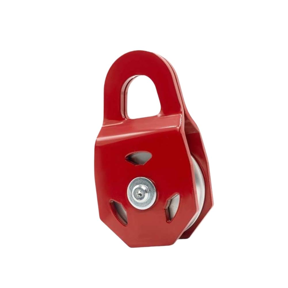 Puleggia per verricello in metallo da 8 tonnellate compatibile con l'acciaio per uso fuoristrada in garage(Red)