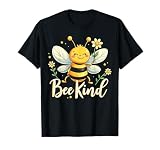 Bee Kind Cute bee with Flower Kindness T-Shirt