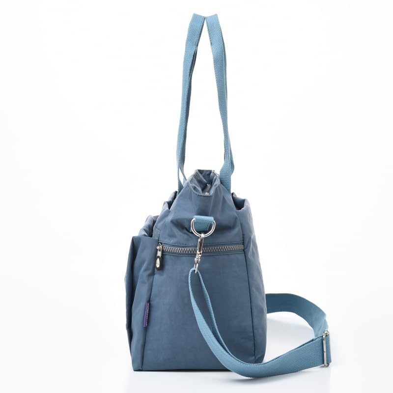 Canvas bucket bag, large capacity crossbody bag with artificial leather shoulder strap, shoulder handbag3