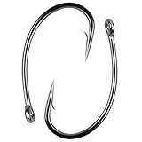 OROOTL Carp Fishing Hooks, 180pcs Barb Carp Hooks Curved Shank Circle Fishing Hooks for Hair Rigs Carp Fishing Tackle Freshwater Saltwater Barbed Fish Hook Size 2 4 6 8