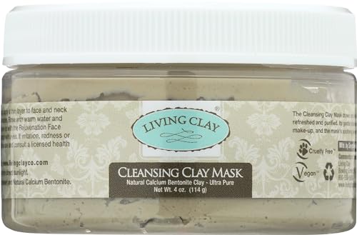 LIVING CLAY Clay Mask Cleansing, 4 OZ