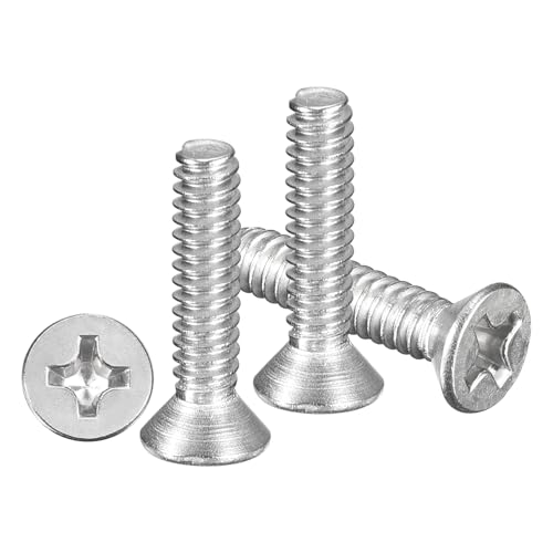 METALLIXITY 50pc boulons tête plate #6-32x5/8" acier 304
