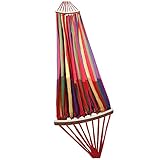 BESPORTBLE Hamaca Antivuelco De Camping Doble De Madera para Hamaca Colgante Jardín o Patio Roja como Columpio para Interiores