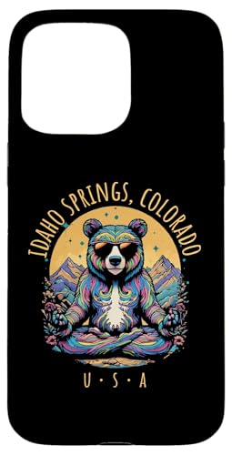 Idaho Springs Colorado Ours Abstrait Chill Zen Yoga Design Coque pour iPhone 15 Pro Max