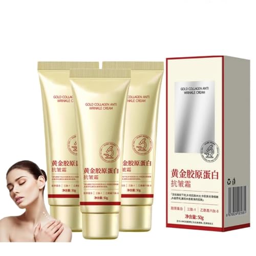 Crema Antiarrugas Colageno Dorado, Crema Antiarrugas Hidratante Facial, Crema Antiedad Colageno Boost Reduce Arrugas,Crema Hidratante Reafirmante Facial, Crema Colageno Dorado (3pcs)