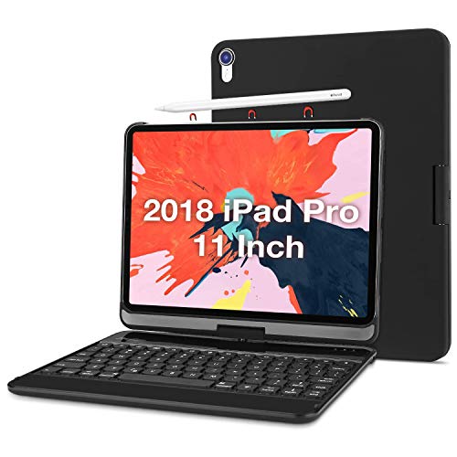 ProCase iPad Pro 11 Keyboard Case 2018 [Support Apple Pencil Charging], 360 Degree