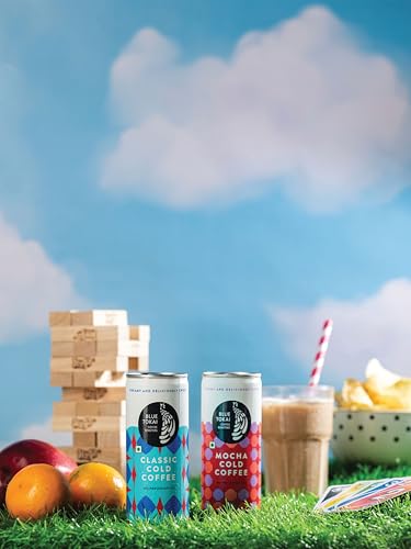 Image of Blue Tokai Coffee Roasters Classic Cold Coffee & Mocha Cold Coffee Can 220ml | Creamy Delicious & Strong | Ready to Drink| No Preservatives | 100% Arabica Beans | Specialty Coffee| Pack of 2