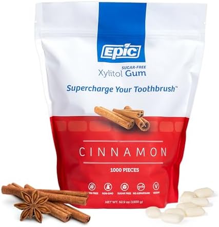 Epic Xylitol Cinnamon Gum, 1000 Pieces