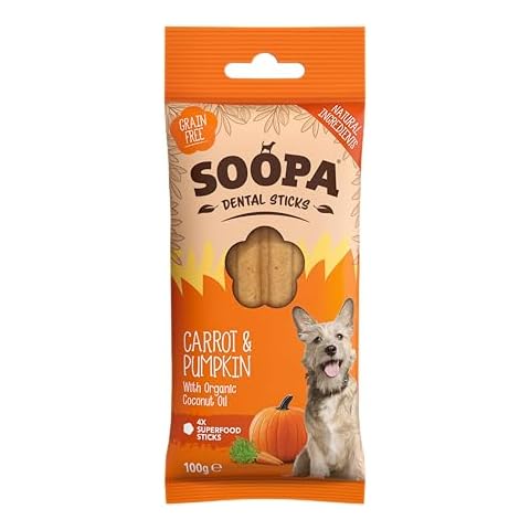 Soopa Pumpkin and Carrot Dental Sticks for Dogs Cover