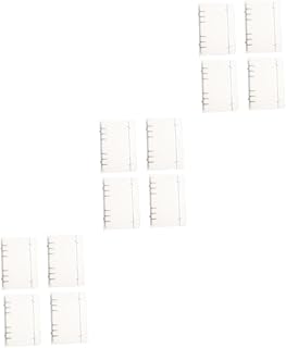 VILLCASE 12 Peças Capa Protetora De Anel Protetor De Pasta Fichário 6 Furos Capa De Fichário Protetor De Fichário Transparente Fichário De Couro Fichário Fichário De Diário Fichário