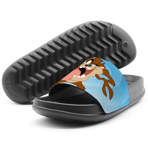 Popfunk Looney Tunes Taz Circle Unisex Adult Slides Adjustable Flip Flop Sandals Officially Licensed Hypd Slydr Switch™4