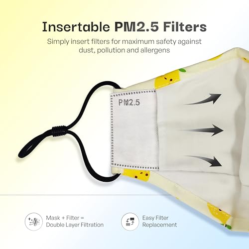 Image of atovio Nova N99 Anti-Pollution Face Mask with 8 Replaceable Carbon Filters for Kids, Washable & Reusable Respirator Mask with Breathable Air Valve for Children|6 Layer Filtration