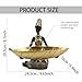 Lescafita African Woman Resin Tray Statue, Gold Leaf Decorative Sculpture, Handmade African Figurine Tray for Jewelry, Keys, Coins, Home Table Centerpiece Decor, Cultural Art Gift