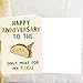 OJsensai Cute Anniversary Taco Gifts for Men Him, Cool Aday Card for Husband Boyfriend Fiance, Happy Wedding Anniversary from Wife Girlfriend Fiancee