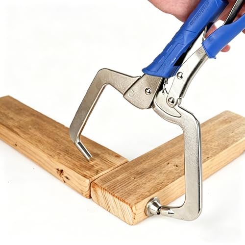 Image of DRAGONITE Pocket Hole Clamp, Quick Release 11 inch Right Angle Clamp Set, 90 Degree Corner Clamps For Woodworking And Pocket Hole Joinery, 2-Piece