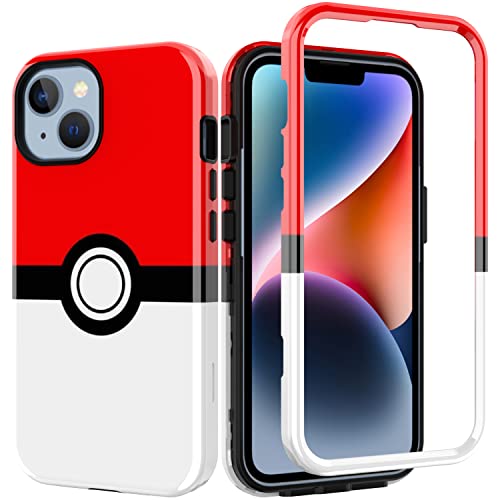 SupBo Case for iPhone 15 - Cartoon Kawaii Red&White...