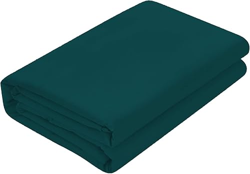 Miniatura 4 de Sábana encimera de 3 piezas, tamaño King Plus (120 x 120), 800 hilos, 100% algodón egipcio, calidad de lujo, color verde azulado sólido