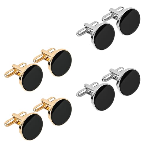 ANNASAMDO 8 gemelos clásicos para hombre, gemelos de camisa para hombres, formales, negocios, bodas, esmoquin, baile, traje de negocios, 2 colores