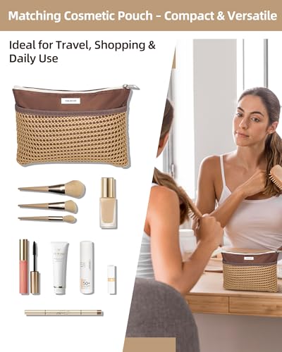 Image of Mesh Beach Tote Bag Packable,2026 New 2-in-1 Large Lightweight Foldable Beach Bags with Multiple Pockets for Women