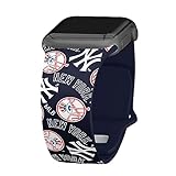 Game Time New York Yankees HD Watch Band Compatible with Apple Watch (38/40/41mm Short Random)