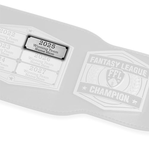Image of TrophySmack Winner Plate - Customizable Engraved Name Plate - Fantasy Football Trophy Champion Award (Silver or Black)