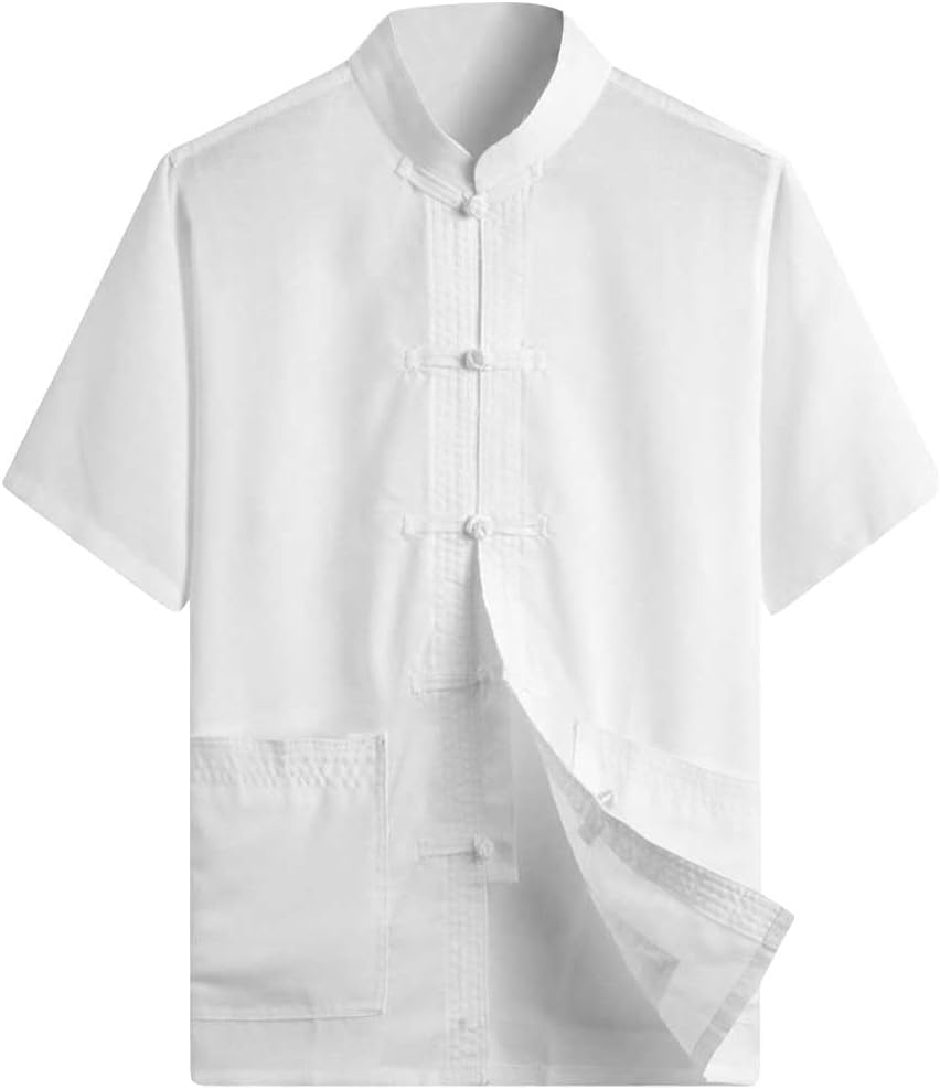 Chinese Clothing Tang Suit - Kung Fu Short Sleeve Shirt for Men