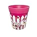Produktbild Hum Flowerpots, 22cm, verschiedenen Farben und Mustern, Blumentöpfe aus Kunststoff für Drinnen und Draußen, Gartenzaun, pink
