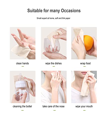 Image of DC DECORIO Tissue Papers (3 Ply, 8 Pulls Per Pack) | Pack of 2 | 100% Skin-safe Sleek Tissue Papers for Car, Bathroom, Bedroom, Office (Brown)