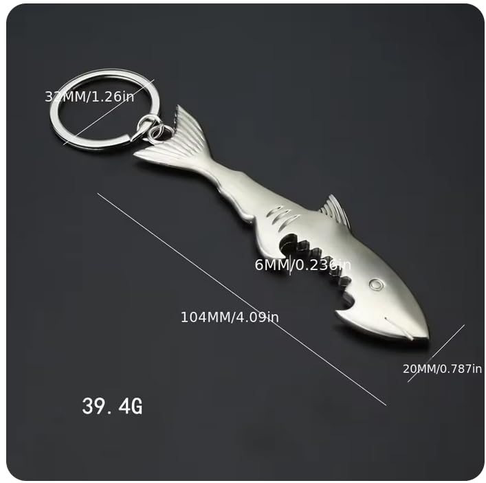 Portachiavi Personalizzato A Forma Di Squalo Argento - Design Ispirato Ai Mattoncini, Regalo Originale Per Insegnanti, Amiche, Compleanno Donna