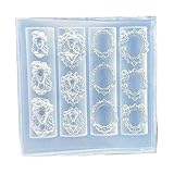 XuQiZZpp Stampo riutilizzabile in silicone per unghie, decorazioni, design a cornice, strumento flessibile per la creazione di gioielli