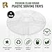 R-kay 4 Pack, 6 Sectional Clear Plastic Serving Trays For Party - Heavy Duty Party Trays For Serving Food - 12 Inch Trays And Platters - Veggie Tray Platter/Divided Serving Tray