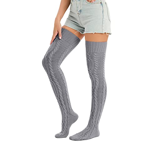 Sexybody Women's Thigh High Socks Over The Knee Knit Socks, Extra Long Winter Leg Warmers Stockings Knee High Tube Arctic Fleece #TOP3