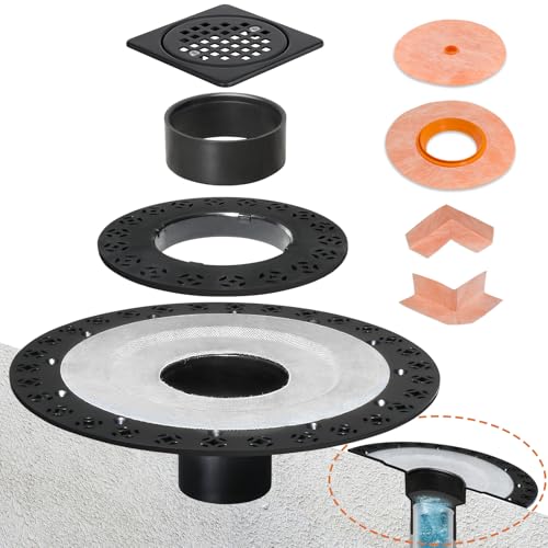 Shower Drain Kit 2 Inch Integrated Shower Flange Kit