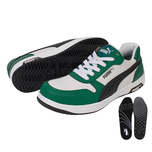 プーマ] 安全靴 フロントコート ローカット グリーン 25.5cm 中